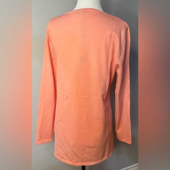 NWT Venetian Sweater in Peach w/ Large Buttons !! - Picture 5 of 12